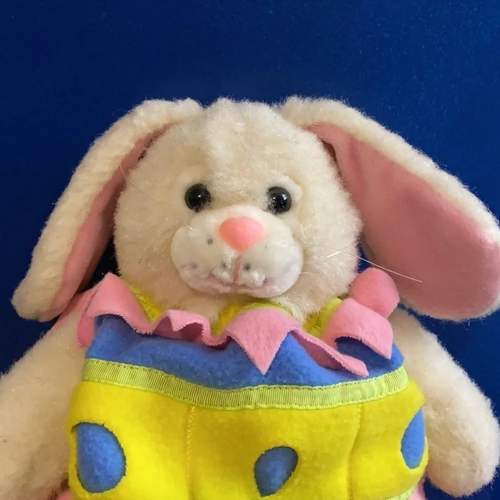 Vintage Retired 1997 Build A Bear Easter Bunny Stuffed Rabbit with Outfit